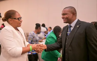 JTA President, Mark Smith Mark Smith and Chief Education Officer, Special Education Unit, Ministry of Education and Youth, Dionne Gayle